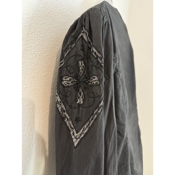Blue Canyon Western Women Blouse Button Up Embroidered Boho Black Rodeo EUC - Picture 4 of 8